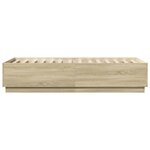 vidaXL Cadre de lit chêne sonoma 90x190 cm bois d'ingénierie
