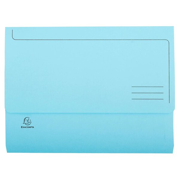 Paquet De 50 Chemises Poche Super 210 - 24 5x32 5cm - Bleu Clair - X 3 - Exacompta