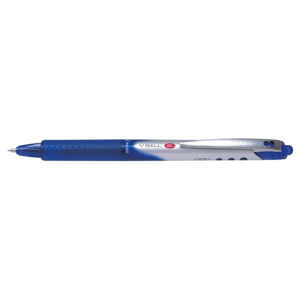 Stylo roller rétractable v-ball 7 rt pointe moyenne bleu x 12 pilot