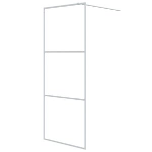 vidaXL Paroi de douche Blanc 80x195 cm Verre ESG transparent