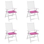 vidaXL Coussins de chaise de jardin lot de 4 rose 50x50x4 cm tissu