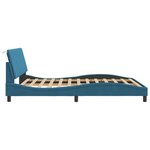vidaXL Cadre de lit avec lumières LED bleu 160x200 cm velours