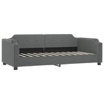 vidaXL Lit de jour avec lit gigogne gris foncé 100x200 cm tissu
