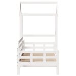 vidaXL Lit de jour avec toit blanc 90x190 cm bois de pin massif