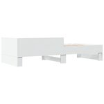 vidaXL Cadre de lit blanc 100x200 cm bois d'ingénierie
