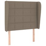 vidaXL Sommier à lattes de lit avec matelas Taupe 80x200 cm Tissu