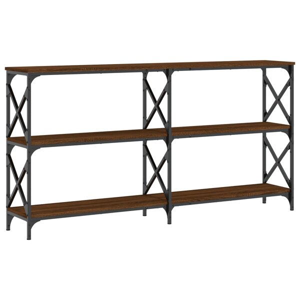 vidaXL Table console chêne marron 156x28x80 5 cm bois d'ingénierie