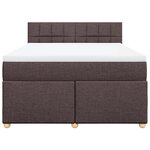 vidaXL Sommier à lattes de lit avec matelas Marron foncé 140x200 cm