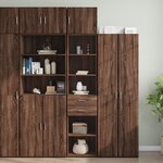 vidaXL Armoire de rangement mince chêne marron 45x42 5x225 cm