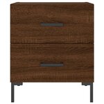 vidaXL Tables de chevet 2 Pièces chêne marron 40x35x47 5 cm