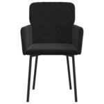 vidaXL Chaises à manger lot de 2 Noir Velours