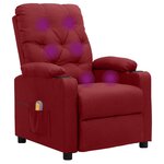 vidaXL Fauteuil de massage Rouge bordeaux Tissu