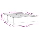 vidaXL Cadre de lit Rose 140x190 cm Velours