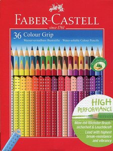 Crayons de couleur Colour GRIP, étui de 36 FABER-CASTELL