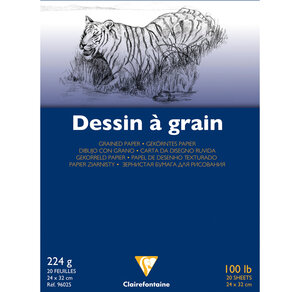 Bloc dessin grain fin 24x32 20F 224g CLAIREFONTAINE
