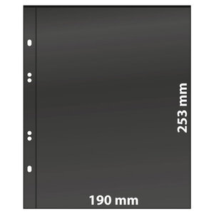 Feuilles Multi Collect Lindner noires à 1 poche pour blocs feuillets.