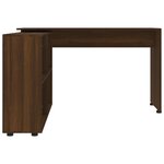 vidaXL Bureau d'angle Chêne marron Bois d'ingénierie