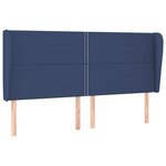 vidaXL Sommier à lattes de lit avec matelas Bleu 180x200 cm Tissu