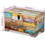 vidaXL Coffre de rangement Bois de récupération massif