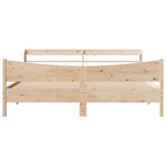 vidaXL Cadre de lit avec tête de lit 200x200 cm Bois de pin massif