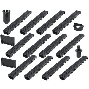 vidaXL Canaux de drainage 12 Pièces Plastique 12 m