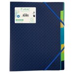 Trieur Polypropylène 3 Rabats Forever 8 Compartiments - Bleu - X 5 - Exacompta
