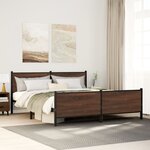 vidaXL Cadre de lit métal avec tête de lit et pied de lit 140x190 cm