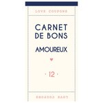 Carnet de bons pour les amoureux - 12 chèques - Bleu marine - Draeger