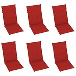 vidaXL Chaises pliables de jardin lot de 6 avec coussins Bois d'acacia