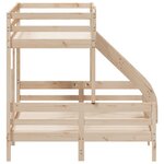 vidaXL Lit superposé 90x200/140x200 cm bois de pin massif