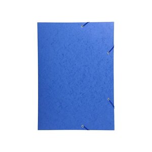Chemise 3 Rabats et élastique Carte 600g A3 Bleu x 5 EXACOMPTA