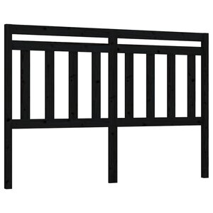 vidaXL Tête de lit Noir 156x4x100 cm Bois massif de pin