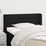 vidaXL Tête de lit avec oreilles Noir 83x16x78/88 cm Tissu