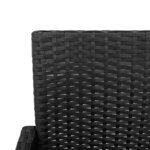 vidaXL Tabourets de bar de jardin lot de 2 noir résine tressée