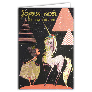 Carte Joyeux Noël avec Enveloppe Blanche 12x17cm