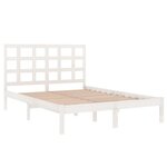 vidaXL Cadre de lit Blanc Bois massif 160x200 cm