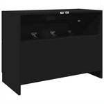 vidaXL Armoire d'évier noir 78x37x59 cm bois d'ingénierie