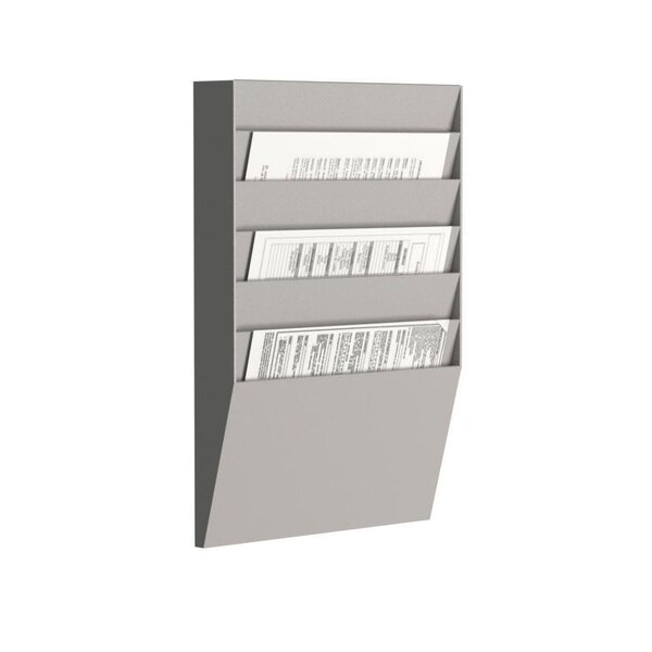 Trieur mural horizontal 6 cases A4 - Gris
