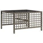 vidaXL Salon de jardin d'angle avec coussins 3 Pièces gris résine tressée