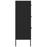 vidaXL Armoire à tiroirs Noir 80x35x101 5 cm Acier