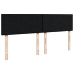 vidaXL Sommier à lattes de lit avec matelas Noir 180x200 cm Tissu