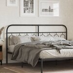 vidaXL Tête de lit métal noir 160 cm