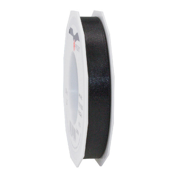 Satin double face 25-m-rouleau 15 mm noir