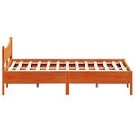 vidaXL Cadre de lit sans matelas cire marron 140x190cm bois pin massif