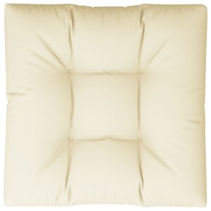 vidaXL Coussin de palette crème 80x80x12 cm tissu