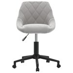 vidaXL Chaises pivotantes à manger lot de 2 gris clair velours