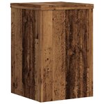 vidaXL Supports pour plantes 2 Pièces vieux bois bois d'ingénierie