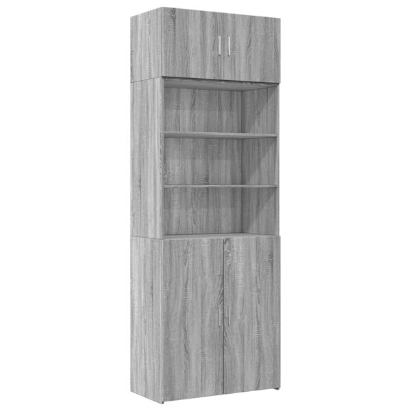 vidaXL Armoire de rangement sonoma gris 80x42 5x225 cm