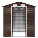 vidaXL Abri de jardin marron 191x215x198 cm acier galvanisé