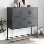 vidaXL Buffet anthracite 100 5x39x107 cm acier laminé à froid